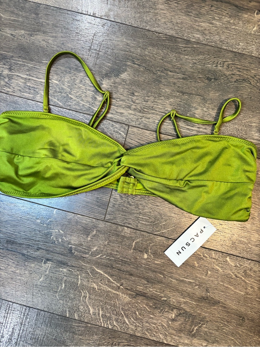 PacSun Green Twist Front Bandeau Camisole